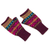 100% alpaca fingerless mitts, 'Colorful Carousel' - Multi-Color Multi-Motif 100% Alpaca Knit Fingerless Mitts (image 2d) thumbail