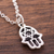 Sterling silver filigree pendant necklace, 'Serene Safety' - Sterling Silver Open Hand and Star of David Pendant Necklace (image 2b) thumbail