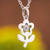 Sterling silver filigree pendant necklace, 'Colonial Margarita' - Flower with Filigree Center Sterling Silver Pendant Necklace (image 2) thumbail