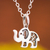 Sterling silver filigree pendant necklace, 'Fancy Elephant' - Sterling Silver Elephant with Filigree Pendant Necklace (image 2) thumbail