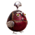 Sterling silver and gourd figurine, 'Sipan Governor in Red' - Sterling Silver and Red Gourd Owl Figurine from Peru (image 2a) thumbail