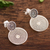 Sterling silver filigree dangle earrings, 'Seeing Double' - Double Circle with Filigree Sterling Silver Dangle Earrings (image 2b) thumbail