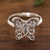 Sterling silver filigree cocktail ring, 'Fancy Butterfly' - Butterfly Motif Filigree Sterling Silver Cocktail Ring (image 2) thumbail