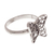 Sterling silver filigree cocktail ring, 'Fancy Butterfly' - Butterfly Motif Filigree Sterling Silver Cocktail Ring (image 2c) thumbail