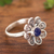 Sodalite cocktail ring, 'Blue Daisy' - Sodalite and Sterling Silver Filigree Flower Cocktail Ring (image 2) thumbail