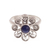 Sodalite cocktail ring, 'Blue Daisy' - Sodalite and Sterling Silver Filigree Flower Cocktail Ring thumbail
