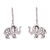 Sterling silver filigree dangle earrings, 'Fancy Elephant' - Sterling Silver Elephant with Filigree Dangle Earrings (image 2a) thumbail