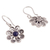 Sodalite filigree dangle earrings, 'Blue Daisy' - Sodalite and Sterling Silver Filigree Flower Dangle Earrings (image 2d) thumbail