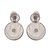 Sterling silver filigree dangle earrings, 'Circle Celebration' - Triple Circle with Filigree Sterling Silver Dangle Earrings thumbail