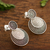 Sterling silver filigree dangle earrings, 'Circle Celebration' - Triple Circle with Filigree Sterling Silver Dangle Earrings (image 2b) thumbail