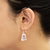 Sterling silver filigree dangle earrings, 'Fancy Hearts' - Heart Motif with Filigree Sterling Silver Dangle Earrings (image 2j) thumbail