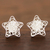 Sterling silver filigree stud earrings, 'Classical Stars' - Sterling Silver Filigree Star Stud Earrings from Peru (image 2) thumbail