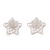 Sterling silver filigree stud earrings, 'Classical Stars' - Sterling Silver Filigree Star Stud Earrings from Peru thumbail