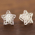 Sterling silver filigree stud earrings, 'Classical Stars' - Sterling Silver Filigree Star Stud Earrings from Peru (image 2b) thumbail