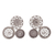 Sterling silver filigree drop earrings, 'Colonial Circles' - Circle Pattern Sterling Silver Filigree Drop Earrings thumbail