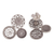 Sterling silver filigree drop earrings, 'Colonial Circles' - Circle Pattern Sterling Silver Filigree Drop Earrings (image 2c) thumbail