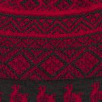 Alpaca blend knit hat, 'Alpaca Parade in Red' - Black and Crimson Red Diamond Motif Alpaca Blend Knit Hat