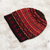 Alpaca blend knit hat, 'Alpaca Sunrise' - Red and Orange on Black Diamond Motif Alpaca Blend Knit Hat
