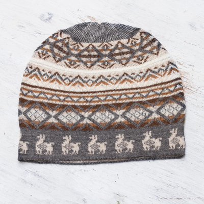 Alpaca blend knit hat, Alpaca Mountain
