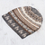 Alpaca blend knit hat, 'Alpaca Mountain' - Off-White Brown and Grey Diamond Motif Alpaca Blend Knit Hat (image 2b) thumbail