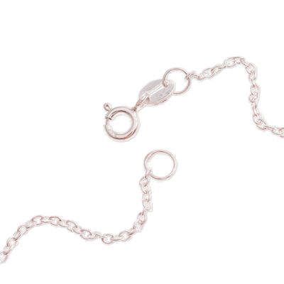 Halskette mit Anhänger aus Sterlingsilber, „Welpenpfote“ – Halskette mit Anhänger aus Sterlingsilber mit Hundepfotenmuster aus Peru