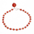 Carnelian beaded bracelet, 'Magical Gleam' - Carnelian Beaded Bracelet Crafted in Peru