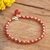 Carnelian beaded bracelet, 'Magical Gleam' - Carnelian Beaded Bracelet Crafted in Peru (image 2b) thumbail