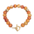 Gold accented agate beaded bracelet, 'Vibrant Sun' - Gold Accented Agate Beaded Bracelet from Peru (image 2d) thumbail