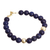 Gold accent lapis lazuli beaded bracelet, 'Golden Sea' - Gold Accent Lapis Lazuli Beaded Bracelet from Peru (image 2c) thumbail