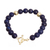 Gold accent lapis lazuli beaded bracelet, 'Golden Sea' - Gold Accent Lapis Lazuli Beaded Bracelet from Peru (image 2d) thumbail