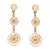 Gold plated filigree dangle earrings, 'Circular Glimmer' - Circular Gold Plated Sterling Silver Filigree Earrings thumbail