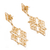 Gold plated filigree dangle earrings, 'Colonial Geometry' - Geometric Gold Plated Sterling Silver Filigree Earrings