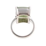 Aventurine cocktail ring, 'Serene Meadow' - Rectangular Aventurine Cocktail Ring from Peru