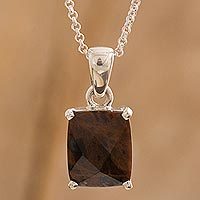 NOVICA Obsidian .925 Sterling Silver Beaded Jewelry Set Dark Treasures