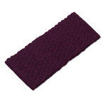 100% baby alpaca ear warmer, 'Wavelength in Boysenberry' - Boysenberry 100% Baby Alpaca Honeycomb Pattern Knit Headband