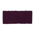 100% baby alpaca ear warmer, 'Wavelength in Boysenberry' - Boysenberry 100% Baby Alpaca Honeycomb Pattern Knit Headband