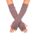 fingerlose Handschuhe aus 100 % Babyalpaka - Staubrosa fingerlose Handschuhe aus 100 % Babyalpaka mit Zopfmuster