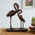 Skulptur aus Mahagoniholz ​​– Handgeschnitzte Flamingo-Skulptur aus Mahagoniholz ​​​​aus Peru