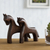 Wood sculpture, 'Mother Horse' - Cedar Wood Mother and Child Horse Sculpture from Peru thumbail