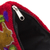 Wool clutch, 'Llama Glam in Honey' - Llama-Themed Embroidered Wool Clutch Bag in Honey (image 2d) thumbail