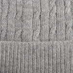 100% alpaca knit hat, 'Comfy in Grey' - Soft Smoky Grey 100% Alpaca Cable Knit Hat from Peru