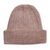 100% alpaca knit hat, 'Comfy in Pink' - Dusty Rose Pink 100% Alpaca Soft Cable Knit Hat from Peru
