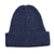 100% alpaca knit hat, 'Comfy in Dark Blue' - Indigo Blue 100% Alpaca Soft Cable Knit Hat from Peru (image 2d) thumbail