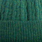 100% alpaca knit hat, 'Comfy in Teal' - Teal 100% Alpaca Cable Pattern Soft Knit Hat From Peru