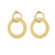 Gold plated sterling silver dangle earrings, 'Sun Circles' - 18k Gold Plated Sterling Silver Circles Dangle Earrings thumbail