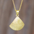 Collar colgante de plata de primera ley recubierta de oro - Collar con colgante de plata de ley con baño de oro de 18 quilates en forma de ola