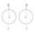 Sterling silver dangle earrings, 'Pendulum Hoop' - Sterling Silver Circle and Pendulum Dangle Earrings thumbail