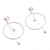 Sterling silver dangle earrings, 'Pendulum Hoop' - Sterling Silver Circle and Pendulum Dangle Earrings (image 2c) thumbail