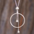 Sterling silver pendant necklace, 'Pendulum Hoop' - Sterling Silver Circle and Pendulum Pendant Necklace (image 2) thumbail
