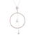 Sterling silver pendant necklace, 'Pendulum Hoop' - Sterling Silver Circle and Pendulum Pendant Necklace (image 2c) thumbail